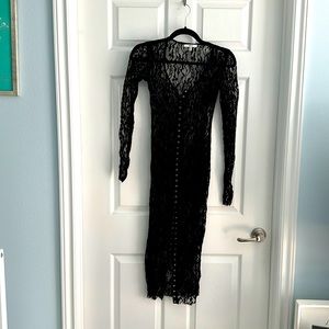 Asilio Black Lace Snap Button Dress XS/2